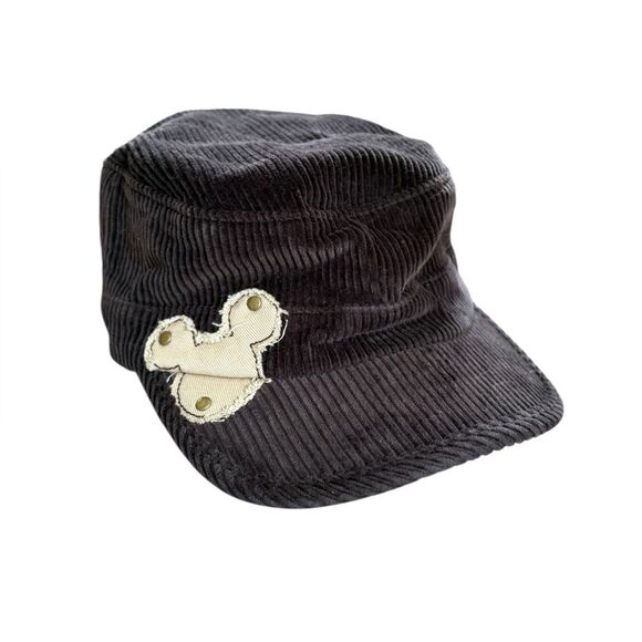 Disneyland Resort Mickey Mouse Corduroy Cadet Style Hat Cap AdJustable Adult Sz - Picture 1 of 9
